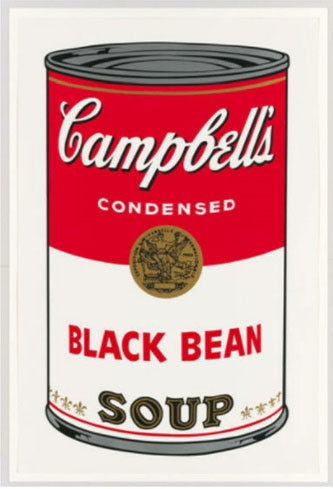 Figure 7. A print based on the Campbell's soup can, one of Warhol's works that replicates a copyrighted advertising logo.